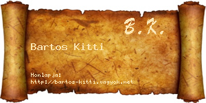 Bartos Kitti névjegykártya